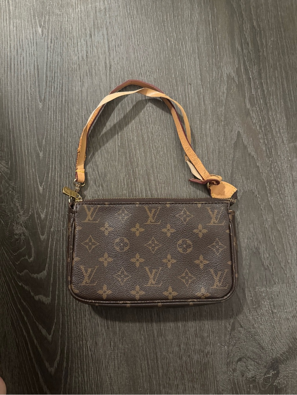 Louis Vuitton Monogram Pochette in Brown and Tan
